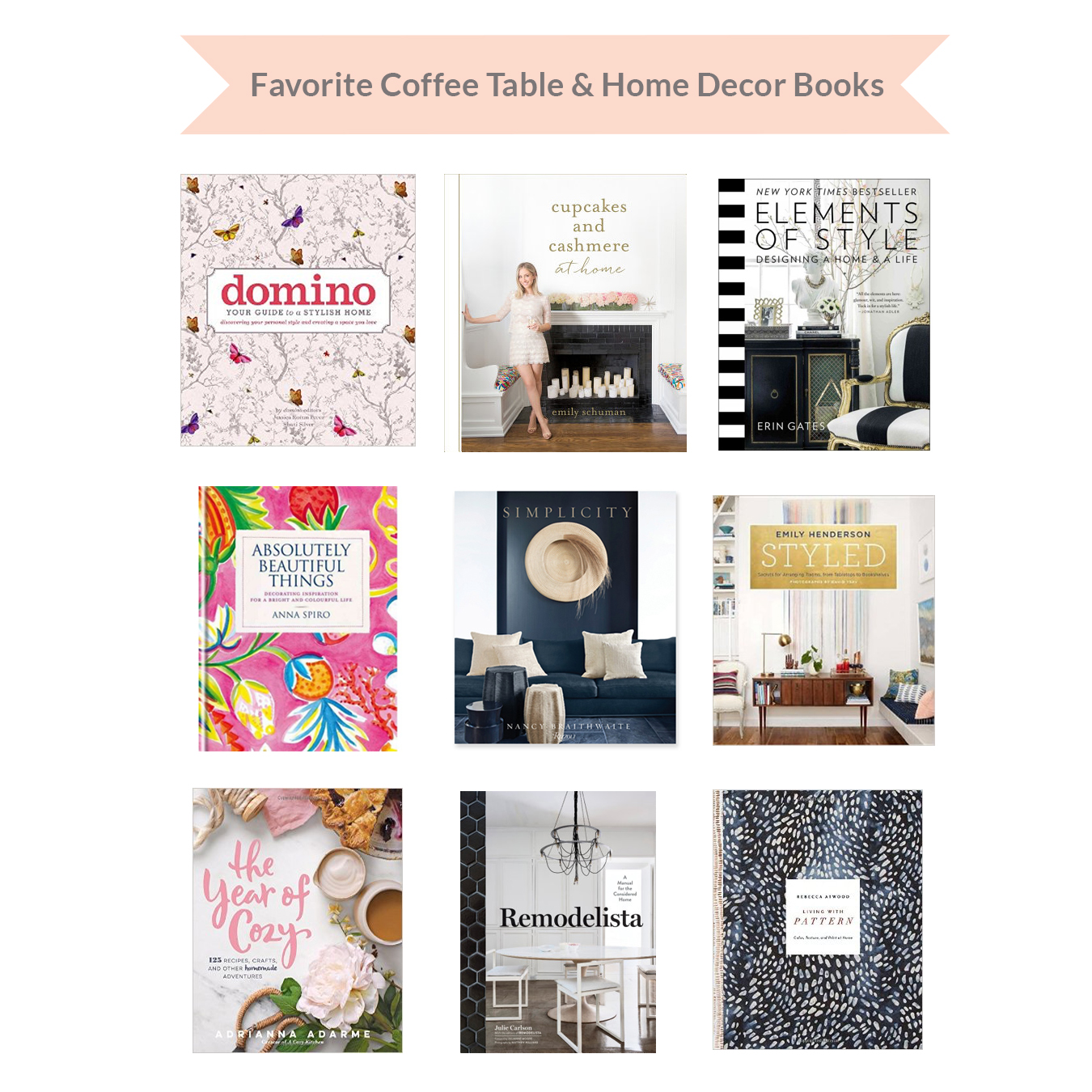 Favorite Home Decor & Coffee Table Books
