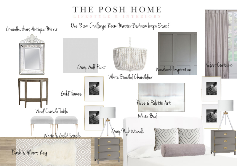 The Posh Home Updated Master Bedroom One Room Challenge Vision Board