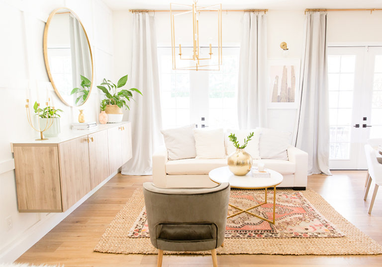 MODERN LIVING ROOM MAKEOVER ON A BUDGET